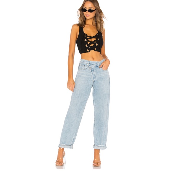Agolde Criss Cross Straight Leg Jeans 